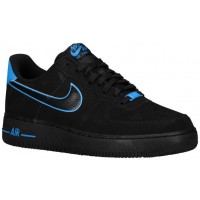 Nike Air Force 1 Low Hommes chaussures de sport noir/bleu clair UIS551