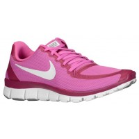Nike Free 5.0 V4 Femmes chaussures de course rose/blanc JYC185