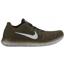 Nike Free RN Flyknit Hommes chaussures de course marron/noir JDO731