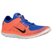 Nike Free 4.0 Flyknit Hommes sneakers bleu/Orange QIU523