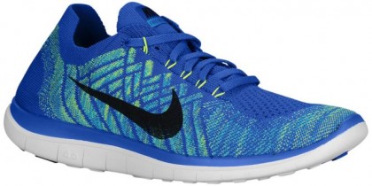 Nike Free 4.0 Flyknit 2015 Hommes chaussures de sport bleu/bleu clair YGI646